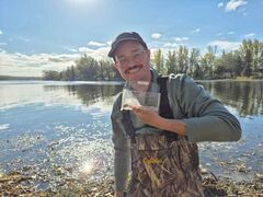 Brendan Spearin with Fish